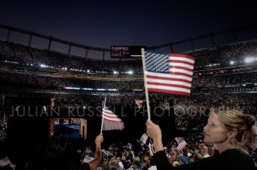 At Invesco Field on the last night of the DNC. Denver, CO. 08/28/08