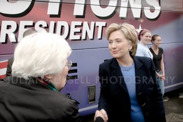 New York Senator and Presidential Candidate Hillary Clinton speaks with  undecided voters at a coffee shop in Durham, NH.  01/05/08