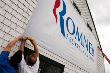 Romney announces his candidacy for president of the United States at Scamman Farm in Stratham , NH.