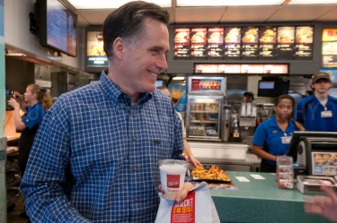 Mitt Romney campaigns in Florida.