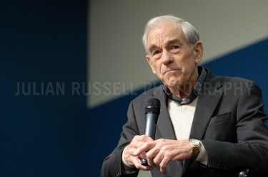 Presidential hopeful and Texas Congressman Ron Paul speaks to potential supporters at a town-hall style meeting at the University of New Hampshire in Durham, NH.  -  JULIAN RUSSELL  |  METROPOL