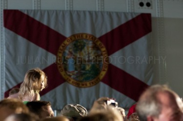 Presidential hopeful Mitt Romney kicks off the week before the Florida primary election with a rally in Ormond.  JULIAN RUSSELL