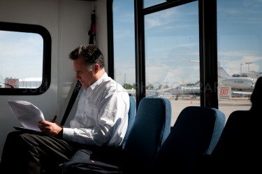 Mitt Romney campaigns in Florida.