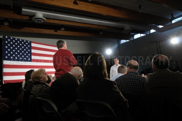 Presidential hopeful Mitt Romney holds a town-hall style meeting with John McCain  in Salem, NH.  - JULIAN RUSSELL | METROPOL