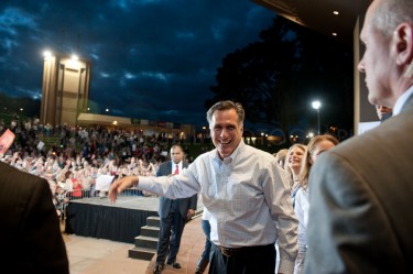 On the campaign trail with Mitt Romney.