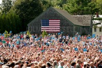 Over 6000 people attend a campaign rally for president Barack Obama at Strawberry Banke in Portsmouth on Friday.