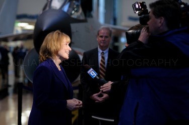 Governor-Elect Maggie Hassan gives a television interview before her inauguration as governor in Concord on January 3rd.